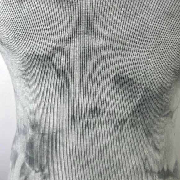 Enza Costa Silk Blend Ribbed Tank Midi Dress in Vapor Ionic Gray Sz L Tie Dye - Picture 9 of 14